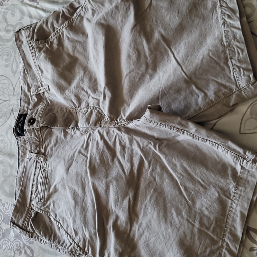 Grey flat front shorts like new